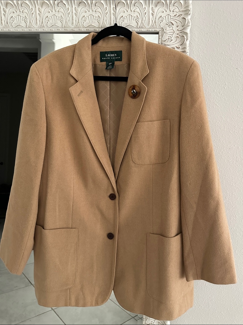 Lauren Ralph Lauren Camel Hair Tan Blazer